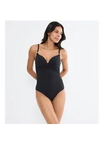 Badeanzug Triumph "Summer Twist", Damen, Gr. 42, Cup C, schwarz, Microfaser, Obermaterial: 77% Polyamid, 23% Elasthan, Badeanz&uuml;ge Badeanzug, Eleganz und Komfort