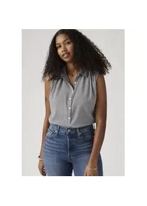 Levi's Blusentop LEVI'S, Damen, Gr. S (36), patricia check anthrazit night, Web, Obermaterial: 55% Baumwolle, 45% Viskose, normal h&uuml;ftlang, Blusen Blusentop, Figurumspielende Passform