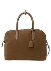 Marc O'Polo Shopper "Gaia", Damen, Gr. B/H/T: 28cm x 38cm x 14cm, hellbraun, Veloursleder, MARC O'POLO ACCESSORIES, Taschen Shopper, Henkeltasche Damen, Schultertasche mit abnehmbarem Lederanh&auml;nger