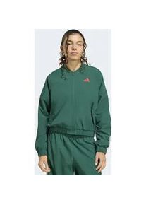 Trainingsjacke Adidas SPORTSWEAR "ESSENTIALS WINDBREAKER, 3-STREIFEN, GEWEBT", Damen, Gr. M, team dunkelgr&uuml;n, wei&szlig;, Obermaterial: 100% Polyamid, normal, Jacken Trainingsjacke