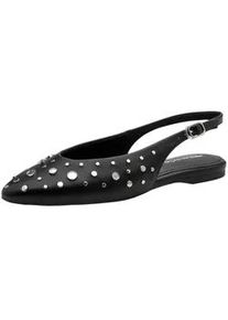 Ballerina Tamaris "Tamaris Ballerinas Lederimitat", Damen, Gr. 38, schwarz, silber, Lederimitat, Schuhe Ballerina