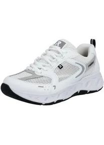 Plateausneaker Rieker, Herren, Gr. 38, wei&szlig;, hellgrau, Lederimitat, Textil, Schuhe Plateausneaker, Schn&uuml;rschuh, Freizeitsneaker, Halbschuh mit MemoSoft-Innensohle