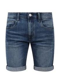 Jeansshorts INDICODE "Jeansshorts IDQuentin", Herren, Gr. XL, N-Gr, blau (medium indigo), Web, Obermaterial: 98% Baumwolle CO. 2% Elasthan EL., unifarben, Basic, regular fit kurz, Jeans Jeansshorts