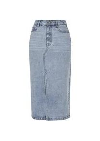 Jerseyrock Urban Classics "Urban Classics Damen Ladies Midi Denim Skirt", Damen, Gr. 33, tinted lightblau washed, 100% Baumwolle, unifarben, normal, R&ouml;cke
