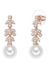 Lulu & Jane Paar Ohrstecker LULU & JANE "Set: AV150", ros&eacute;gold, wei&szlig;, Ohrringe, Damen, 30,9,mit Zirkonia, Messing, mit Zirkonia