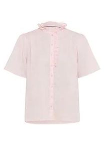 Kurzarmbluse Brax "Style VIVE", Damen, Gr. 40, hellrosa, Web, 100% Leinen, Blusen