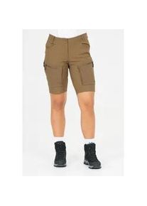 Shorts WHISTLER "Kodiak", Damen, Gr. 50, EURO-Gr&ouml;&szlig;en, gelb, braun, 94% Nylon, 6% Elasthan, mehrfarbig, kurz, Hosen Shorts, mit 4-Wege-Stretch-Material