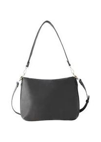 Umh&auml;ngetasche Marco Tozzi, Damen, Gr. B/H/T: 32cm x 25cm x 3cm, schwarz, Lederimitat, unifarben, Taschen Umh&auml;ngetasche, Damen Handtasche, Schultertasche mit Logoschriftzug