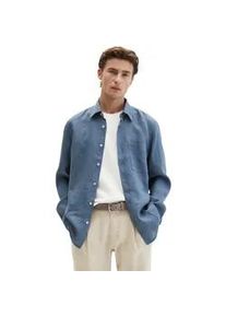 Marc O'Polo Langarmhemd MARC O'POLO "aus reinem Leinen", Herren, Gr. M, Normalgr&ouml;&szlig;en, stormy blau, Obermaterial: 100% Leinen, unifarben, regular fit normal, Doppelmanschette, Hemden