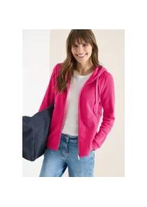 Cardigan Cecil, Damen, Gr. M (40), beetroot pink, Web, 80% Baumwolle, 15% Polyester, 5% Elasthan, unifarben, comfort fit normal, ohne Ausschnitt, B&uuml;ndchen, Strickjacken, mit Kapuze