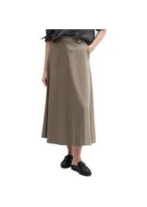 Marc O'Polo Webrock MARC O'POLO "aus Premium TENCELTM Lyocell", Damen, Gr. 38, chalky braun, Obermaterial: 98% Lyocell, 2% Elasthan, unifarben, ausgestellt wadenlang, R&ouml;cke