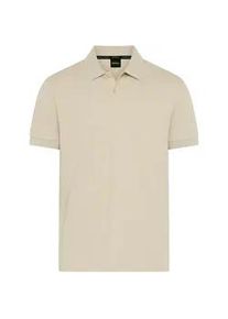 Poloshirt BOSS Green "Pio 2", Damen, Gr. S, light beige272, Jersey, Obermaterial: 100% Baumwolle, unifarben, regular fit normal, Rippstrickb&uuml;ndchen, Shirts, mit tonalem Logoschriftzug, regular fit