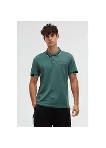 Poloshirt CAMP DAVID, Damen, Gr. XL, petrol gr&uuml;n, Piqu&eacute;, Material: 95% Baumwolle, 5% Elasthan, bedruckt, figurbetont normal, hoch geschlossener Ausschnitt, eingesetzt Rippb&uuml;ndchen, Shirts, mit Baumwolle
