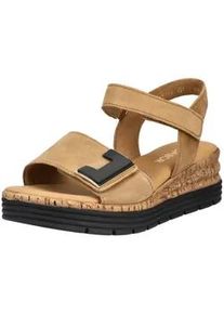Keilsandalette Gabor COMFORT "Gabor Comfort Sandalen Leder", Damen, Gr. 42,5, silber, Leder, Schuhe