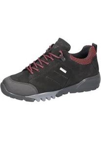 Waldl&auml;ufer Trekkingschuh WALDL&Auml;UFER "H-Amiata", Damen, Gr. 8,5 (42,5), schwarz (schwarz, rot), Gummi, Nubukleder, Textil, Schuhe Trekkingschuh, Freizeitschuh, Halbschuh, Schn&uuml;rschuh mit TEX-Membran, H-Weite