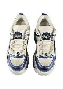 Trainingsschuh Buffalo "Buffalo 1339-14 2.0 VNTG", Damen, Gr. 37, wei&szlig;, silber, blau, Schuhe