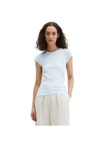 Marc O'Polo T-Shirt MARC O'POLO "aus Organic Cotton", Damen, Gr. XXL, airy blau, Obermaterial: 100% Baumwolle, unifarben, Basic, slim fit, Rundhals, Shirts T-Shirt