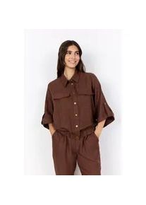 Kurzjacke soyaconcept "SC-CHARISSA 1", Damen, Gr. L, rocky road, Web, Obermaterial: 100% Polyester, unifarben, h&uuml;ftlang, mit Riegel, Jacken Kurzjacke