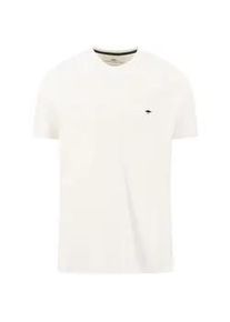 T-Shirt Fynch-Hatton, Damen, Gr. L, new sanftes wei&szlig;, Web, Obermaterial: 100% Baumwolle, unifarben, regular fit normal, Rundhals, gerader Abschluss, Shirts T-Shirt, mit Logo Stickerei