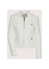 Madeleine Mode Jackenblazer MADELEINE "Blazer Jerseyblazer mit Steppstruktur", Damen, Gr. 42, wei&szlig; (wollwei&szlig;), Obermaterial: 70% Polyester PES. 27% Viskose CV. 3% Elasthan EL., Modern, tailliert, Blazer, hochwertige Jersey-Jaquard