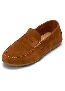 Marc O'Polo Mokassin MARC O'POLO "aus Velours-Rindleder", Damen, Gr. 37, cognac, Obermaterial: 100% Leder (Rind), unifarben, Schuhe Mokassin