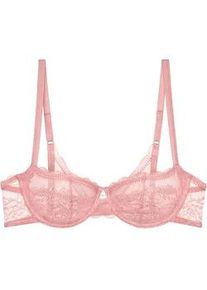 Balconette-BH Triumph "Comfort Allure", Damen, Gr. 80, Cup D, strawberry cream, Microtouch, Obermaterial: 66% Polyamid, 24% Polyester, 10% Elasthan, BHs Balconette-BH, Komfort-B&uuml;gel, verzierte Tr&auml;ger, Spitze, weich