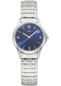 Quarzuhr Tempic, silber (silberfarben), Armbanduhren, Damen, Quarzuhr, Armbanduhr, Damenuhr, analog, Flexband, Zugband