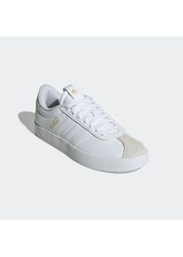 Sneaker adidas Sportswear "VL COURT 3.0", Damen, Gr. 43, wei&szlig; (cloud wei&szlig;, ftwr wei&szlig;, grau one), Leder, Synthetik, Schuhe Sneaker, inspiriert vom Design des adidas samba, Topseller