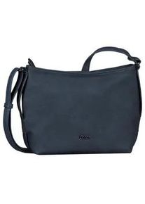 Umh&auml;ngetasche Gabor "Malu", Damen, Gr. B/H/T: 26cm x 21cm x 8,5cm, blau, Polyurethan, Polyurethan (PU), clean, gepflegt, unifarben, Taschen Umh&auml;ngetasche, aus weichem genarbtem Lederimitat mit raffinierten Cut-Outs