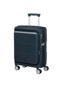 Hartschalen-Trolley Samsonite "PARALUX, verschiedene Gr&ouml;&szlig;en und Farben", Gr. B/H/T: 39cm x 55cm x 23cm 40 l, midnight navy, Polypropylen, Koffer, Reisegep&auml;ck mit Frontfach Packw&uuml;rfel Trennpolster