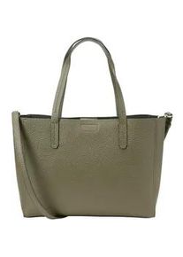 Marc O'Polo Shopper "BUSIN", Damen, Gr. B/H/T: 37cm x 28cm x 13cm, oliv, Leder, MARC O'POLO ACCESSORIES, unifarben, Taschen Shopper, Businesstasche, Schultertasche, mit herausnehmbarem Laptopfach