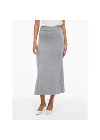 Maxirock Vila "VIRIL ANKLE KNIT SKIRT - NOOS", Damen, Gr. S (36), grau (medium grau melange), Feinstrick, Obermaterial: 50% Viskose, 28% Polyester, 22% Nylon, unifarben, regular fit wadenlang, R&ouml;cke Maxirock