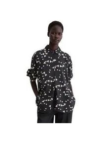 Marc O'Polo Langarmbluse MARC O'POLO "aus LENZINGTM ECOVEROTM", Damen, Gr. 40, dunkelblau, Obermaterial: 100% Viskose, bedruckt, loose fit lang, Manschette, Blusen