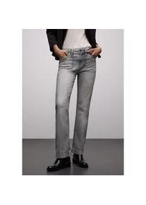 Bootcut-Jeans Street One, Damen, Gr. 31, L&auml;nge 30, light grau washed, Denim/Jeans, Obermaterial: 78% Baumwolle, 20% Polyester, 2% Elasthan, unifarben, bootcut fit lang, Jeans, im 5-Pocket-Stil und mit Stretch