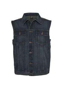 Jerseyweste Urban Classics "Urban Classics Herren Denim Vest", Herren, Gr. XL, denimblau, 100% Baumwolle, Westen