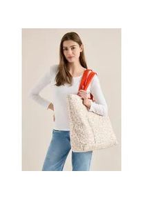 Shopper Cecil, Damen, cherry tomato orange, Jersey, Polyamid, Taschen Shopper, mit Karomuster