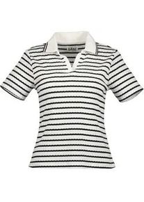 Poloshirt Blue Seven "Blue Seven Poloshirt", Damen, Gr. 44, 0001, wei&szlig;, 50% Baumwolle, 45% Polyester, 5% Elasthan, normal, V-Ausschnitt, Shirts