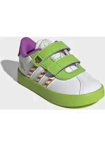 Sneaker Adidas SPORTSWEAR "Adidas PIXAR TOY STORY VL COURT 3.0 F&Uuml;R BABYS UND KLEINKINDER", Damen, Gr. 27, cloud wei&szlig;, ftwr wei&szlig;, semi solar gr&uuml;n, Synthetik, Textil, Schuhe Sneaker, f&uuml;r Kinder