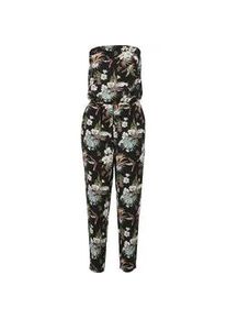 Jumpsuit Urban Classics "Urban Classics Damen Ladies Viscose Bandeau Jumpsuit", Damen, Gr. 4XL, US-Gr&ouml;&szlig;en, schwarz tropical, 100% Viskose, loose fit, Overalls Jumpsuit
