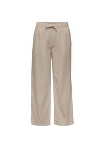 Culotte Only "ONLGOA MW LIN BL PULL-UP CULOTTE CC PNT", Damen, Gr. XS, N-Gr, oxford tan, Web, Obermaterial: 70% Viskose, 30% Leinen, unifarben, kn&ouml;chelfrei, Hosen Culotte, mit Leinen
