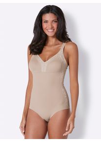 Naturana sheego Gro&szlig;e Gr&ouml;&szlig;en Minimizer-Body ohne B&uuml;gel mit Spitzeneinsatz, elfenbein, Gr&ouml;&szlig;e 85C - Damen