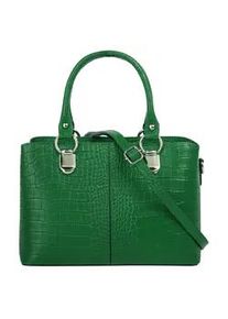 Umh&auml;ngetasche CLUTY, Damen, Gr. B/H/T: 24cm x 16cm x 7cm onesize, gr&uuml;n, Leder, Taschen Umh&auml;ngetasche, echt Leder, Made in Italy