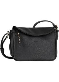 Umh&auml;ngetasche Gabor "Marcella", Damen, Gr. B/H/T: 24cm x 17,5cm x 12cm, schwarz, Polyurethan, Taschen Umh&auml;ngetasche, griffiges Lederimitat in dezenten Formen mit Nieten verziertem Zipper