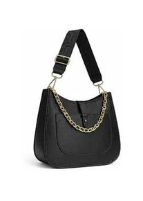 Schultertasche "M&uuml;nchen", Damen, Gr. B/H/T: 30cm x 30cm x 9cm onesize, schwarz, Leder, Collezione Alessandro, Taschen Schultertasche, aus Rindsleder, Made in Italy