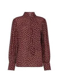 Lily & Lionel Hemdbluse LILY AND LIONEL "Fifi Pussybow Blouse Damen", Damen, Gr. 44, burgundy, 100% Polyester, Blusen Hemdbluse