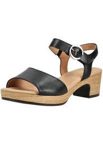 Riemchensandale Gabor COMFORT "Gabor Comfort Sandalen Leder", Damen, Gr. 38, schwarz, Leder, Schuhe Riemchensandale
