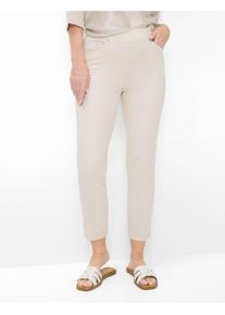 Raphaela by Brax Damen Five-Pocket-Hose Style PAMINA 6/8 LINEN, hellbeige, Gr. 36