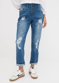 bonprix Boyfriend Jeans Mid Waist, blau, Gr.38, L&auml;ssige und bequeme Boyfriend-Jeans, 79% Baumwolle (organic)
