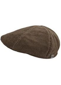 Schieberm&uuml;tze CAPO, Herren, Gr. S/M, braun (chocolate), Cord, Baumwolle, unifarben, M&uuml;tzen, Gummizug hinten, Cord-Optik