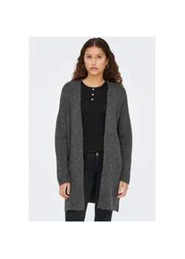 Strickjacke Only "ONLTALIO LS OPEN CARDIGAN BF KNT", Damen, Gr. XS, dunkelgrau melange, Strick, Obermaterial: 75% Polyacryl, 22% Polyester, 3% Elasthan, unifarben, regular fit, V-Ausschnitt, Strickjacken Strickjacke